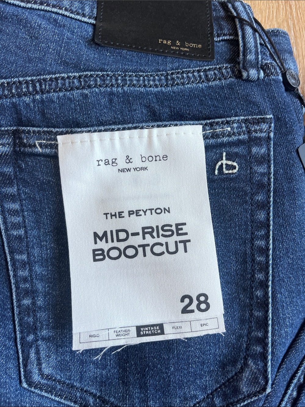 🩵💙 NWT Rag & Bone Peyton Mid-Rise Bootcut Jeans Rhinebeck | 28
